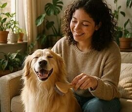 dog brushing